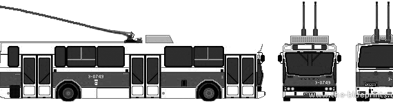 Автобус Jelcz PR100E (2003) - чертежи, габариты, рисунки автомобиля