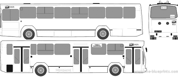 Автобус Jelcz PR110 - чертежи, габариты, рисунки автомобиля