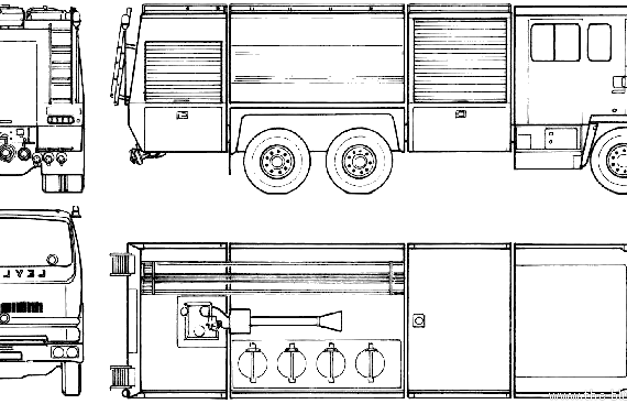 Автобус Leyland 300 Rosenbauer Fire Truck (1985) - чертежи, габариты, рисунки автомобиля