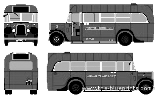 Автобус Leyland Cub (1934) - чертежи, габариты, рисунки автомобиля