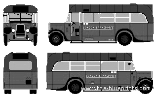 Автобус Leyland Cub (1936) - чертежи, габариты, рисунки автомобиля