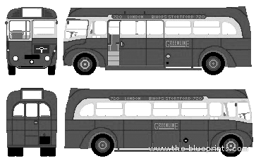 Leyland FEC bus (1939) - drawings, dimensions, pictures of the car