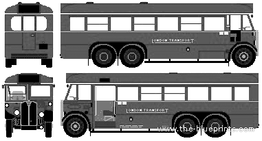 Автобус Leyland LT1098 (1946) - чертежи, габариты, рисунки автомобиля