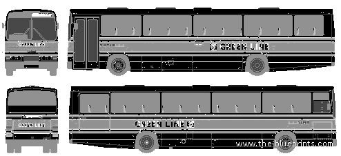 Автобус Leyland Tiger TL (1982) - чертежи, габариты, рисунки автомобиля