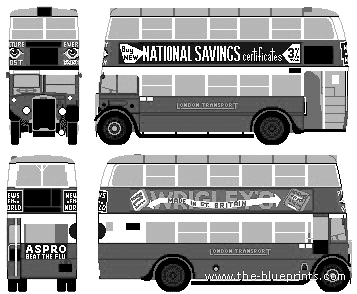 Leyland Titan STD bus (1939) - drawings, dimensions, pictures of the car