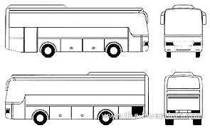 Автобус MAN D 0 826 LOH 15 (2005) - чертежи, габариты, рисунки автомобиля