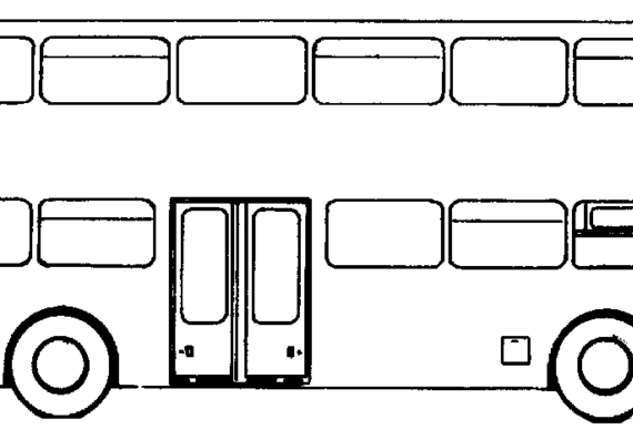 Автобус MAN Double Decker Bus - чертежи, габариты, рисунки автомобиля