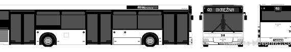 Автобус MAN NL223 (2005) - чертежи, габариты, рисунки автомобиля