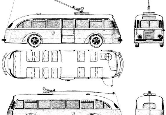 Автобус MAN Obus (1938) - чертежи, габариты, рисунки автомобиля