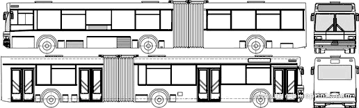 Автобус MAZ 105 (2007) - чертежи, габариты, рисунки автомобиля