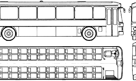 Автобус Magirus-Deutz MC117 (1977) - чертежи, габариты, рисунки автомобиля