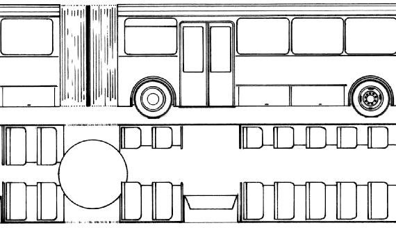 Автобус Magirus-Deutz MD260 SH 170 (1977) - чертежи, габариты, рисунки автомобиля