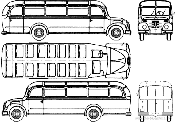 Автобус Magirus-Deutz O3500 (1951) - чертежи, габариты, рисунки автомобиля