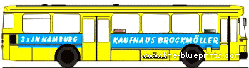 Автобус Magirus L 117 - чертежи, габариты, рисунки автомобиля