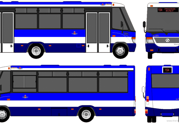 Автобус Mercedes-Benz 081 Bus (2004) - чертежи, габариты, рисунки автомобиля