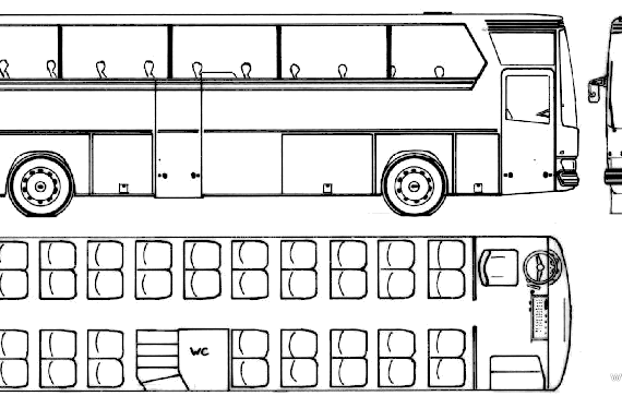 Автобус Mercedes-Benz E320 Drogmoller (1978) - чертежи, габариты, рисунки автомобиля
