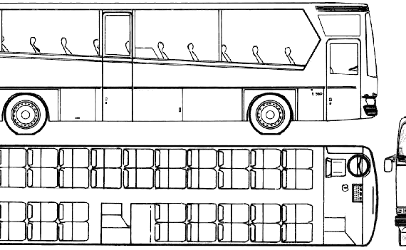 Автобус Mercedes-Benz E330 Comet (1978) - чертежи, габариты, рисунки автомобиля