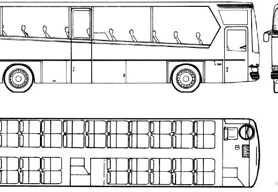 Автобус Mercedes-Benz E330 Drogmoller (1978) - чертежи, габариты, рисунки автомобиля