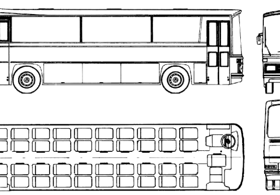 Автобус Mercedes-Benz Eurostar 14 (1976) - чертежи, габариты, рисунки автомобиля
