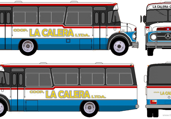 Автобус Mercedes-Benz L1114 Bus (1980) - чертежи, габариты, рисунки автомобиля
