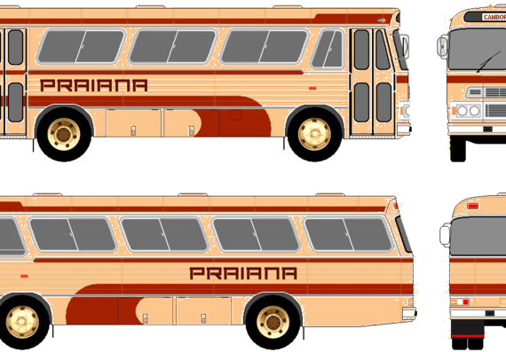 Автобус Mercedes-Benz LPO-1113 Bus (1972) - чертежи, габариты, рисунки автомобиля