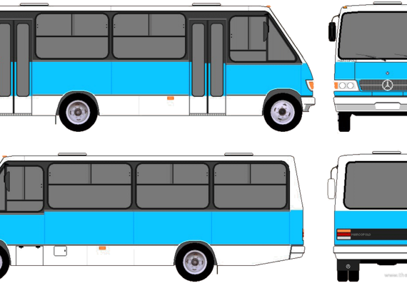 Mercedes-Benz Marcopolo Senior GIV bus (1988) - drawings, dimensions, pictures of the car