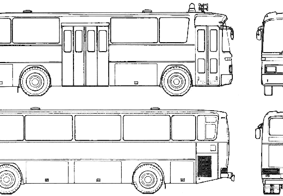 Автобус Mercedes-Benz O303 (1976) - чертежи, габариты, рисунки автомобиля