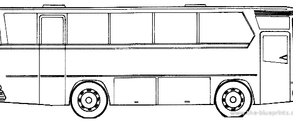 Автобус Mercedes-Benz O303 Pullman - чертежи, габариты, рисунки автомобиля