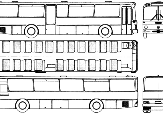 Автобус Mercedes-Benz O307 (1977) - чертежи, габариты, рисунки автомобиля
