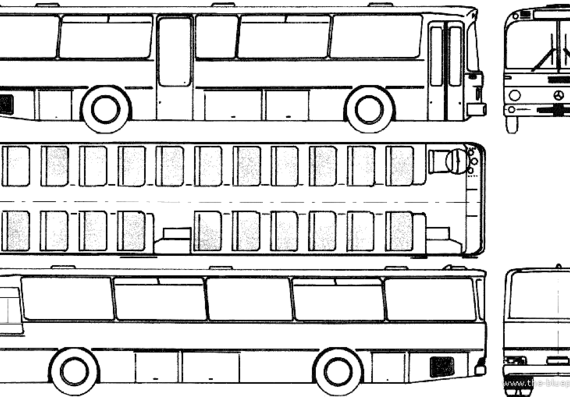 Автобус Mercedes-Benz O307 Vetter (1977) - чертежи, габариты, рисунки автомобиля