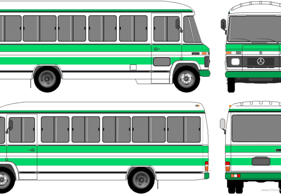 Автобус Mercedes-Benz O309D Bus (1986) - чертежи, габариты, рисунки автомобиля