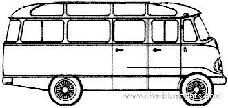 Автобус Mercedes-Benz O319 (1955) - чертежи, габариты, рисунки автомобиля