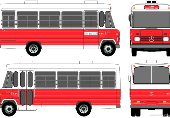 Автобус Mercedes-Benz O608D Bus (1985) - чертежи, габариты, рисунки автомобиля