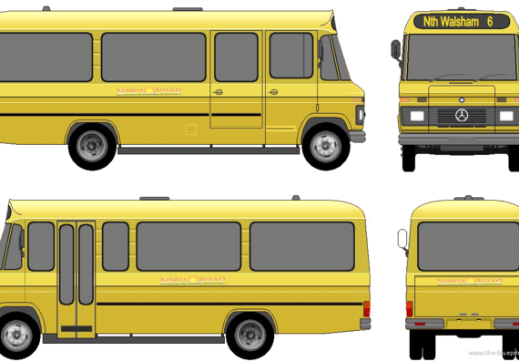 Автобус Mercedes-Benz O608D Bus (1988) - чертежи, габариты, рисунки автомобиля