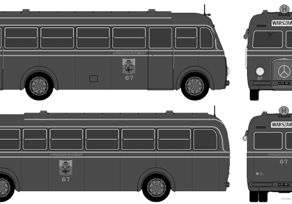 Mercedes-Benz RB1346 bus (1937) - drawings, dimensions, pictures of the car
