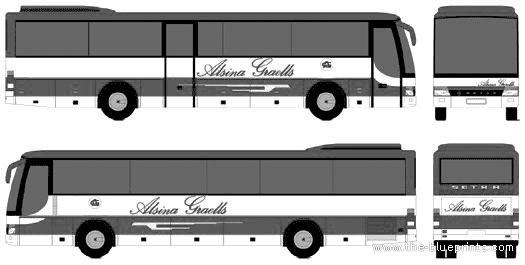 Автобус Mercedes-Benz S-315 GT (2005) - чертежи, габариты, рисунки автомобиля