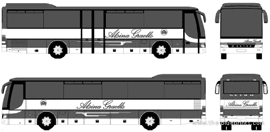 Автобус Mercedes-Benz S-315 UL - чертежи, габариты, рисунки автомобиля