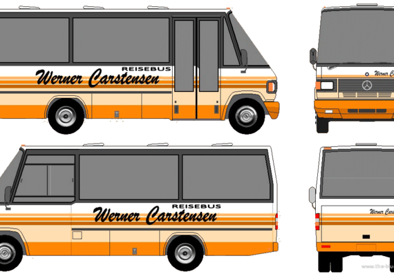Автобус Mercedes-Benz Teamstar Bus (1992) - чертежи, габариты, рисунки автомобиля