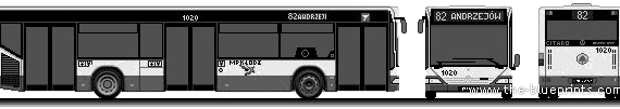 Автобус Mercedes Citaro - чертежи, габариты, рисунки автомобиля