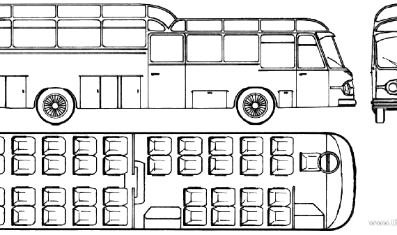 Автобус Neoplan 1.25-Decker (1957) - чертежи, габариты, рисунки автомобиля