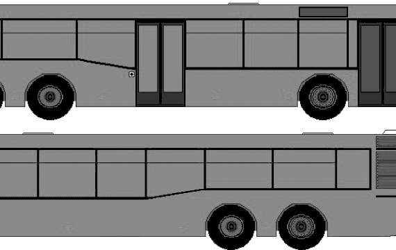 Автобус Neoplan Bus - чертежи, габариты, рисунки автомобиля
