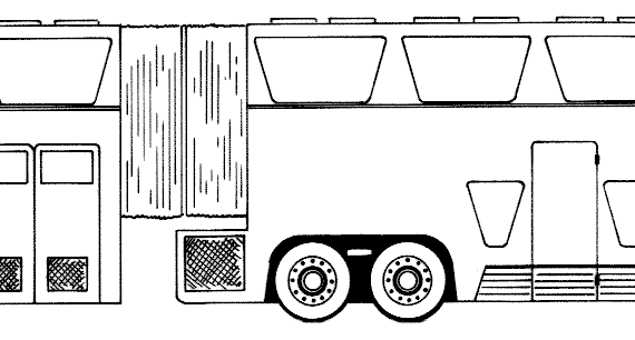 Автобус Neoplan Car-O-Tel Road Cruiser (1977) - чертежи, габариты, рисунки автомобиля
