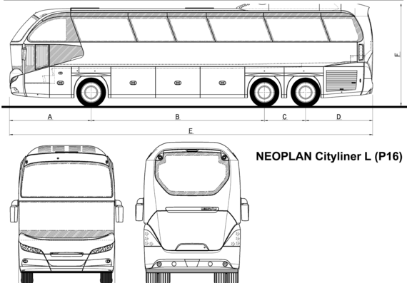 Bus Neoplan Cityliner L P15 - drawings, dimensions, pictures of the car