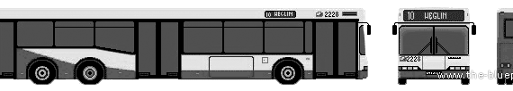 Автобус Neoplan N4020 (2005) - чертежи, габариты, рисунки автомобиля