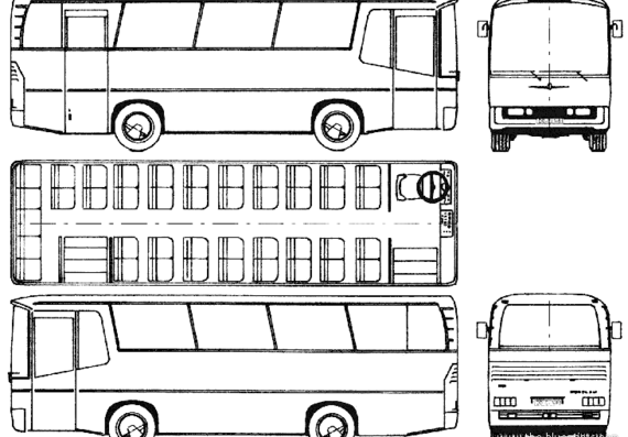 Bus Neoplan N 212 Jetliner (1976) - drawings, dimensions, pictures of the car