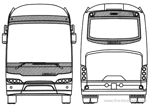 Автобус Neoplan Tourliner - чертежи, габариты, рисунки автомобиля