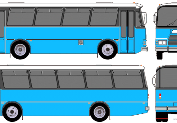Автобус Pegaso 5064 Bus (1980) - чертежи, габариты, рисунки автомобиля