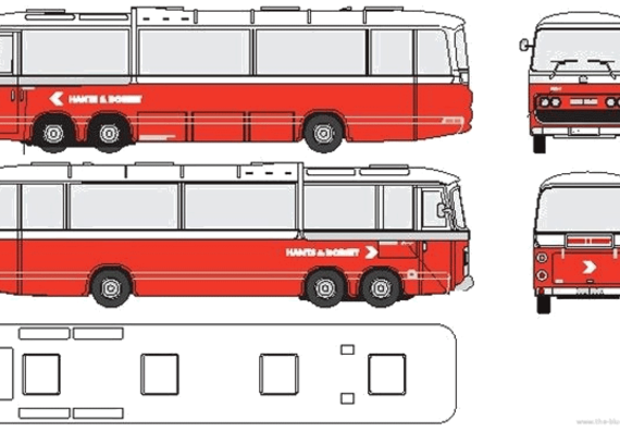 Автобус Plaxton Panorama - чертежи, габариты, рисунки автомобиля