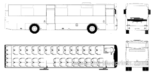 Автобус Renault MIDR 06 02 26 W (2005) - чертежи, габариты, рисунки автомобиля