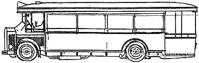Renault TN4B Bus - drawings, dimensions, pictures of the car